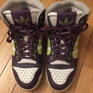 ADIDAS ORIGINALS DECADE HI II WOMENS GREEN PURPLE
